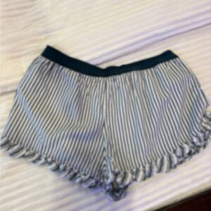 Victoria's Secret Black and White Striped Ruffle boxer shorts